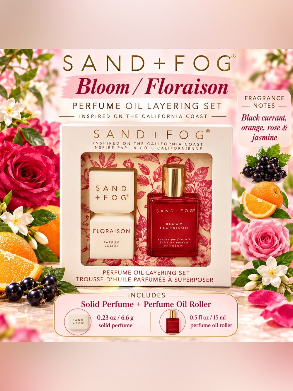 SAND+FOG Bloom / Floraison Perfume Oil Layering Set